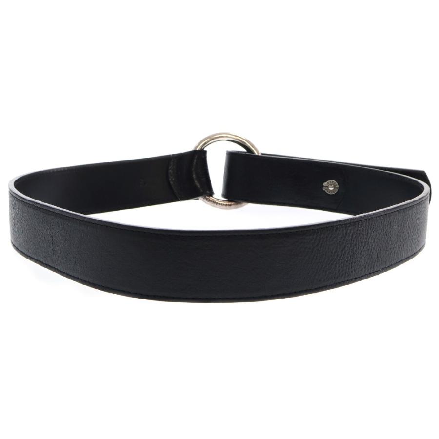 動物】CHROME HEARTS クロムハーツ スクロール リング レザーベルト