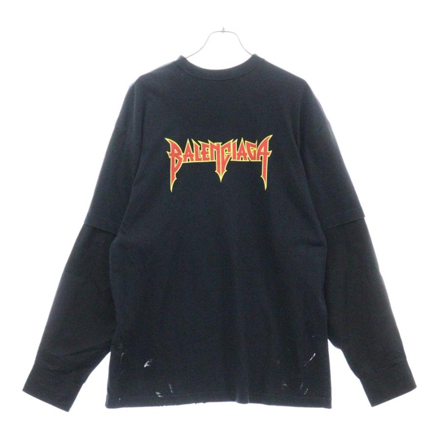 BALENCIAGA バレンシアガ 22AW 698631 TMV88 メタルロゴ シャツ BALENCIAGA バレンシアガ 22AW 698631 TMV88 メタルロゴ シャツ