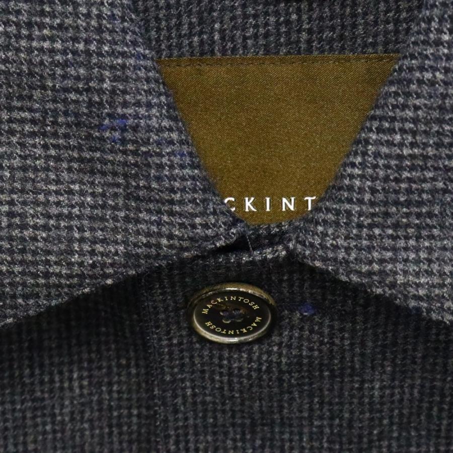 お早めに!! MACKINTOSH マッキントッシュ ウール素材 ゴム引きステンカラーコート グレー
