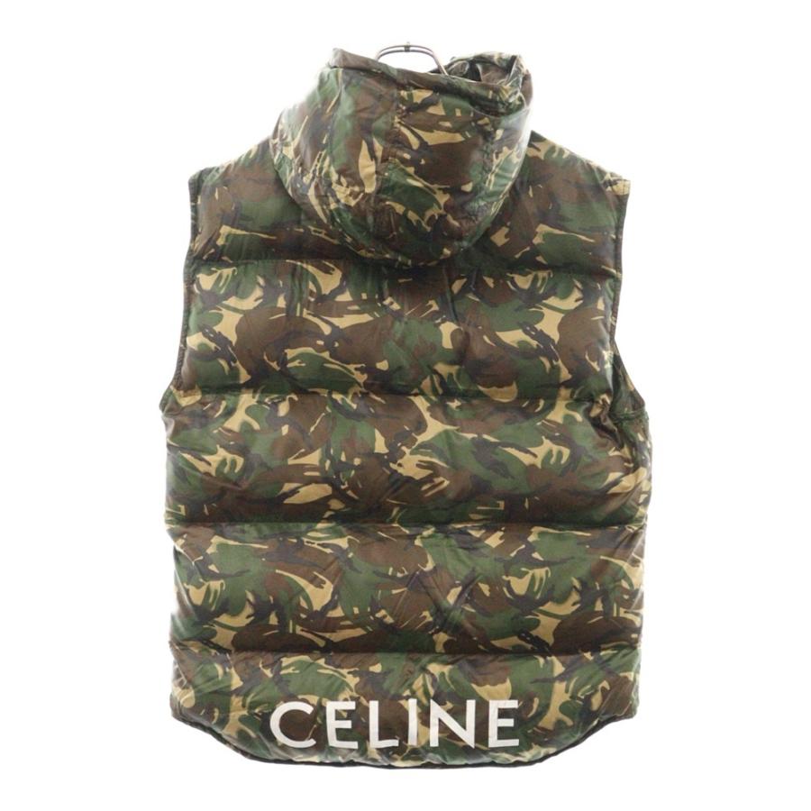 CELINE セリーヌ 21FW CAMOUFLAGE HOODED PUFFER VEST カモフラージュ
