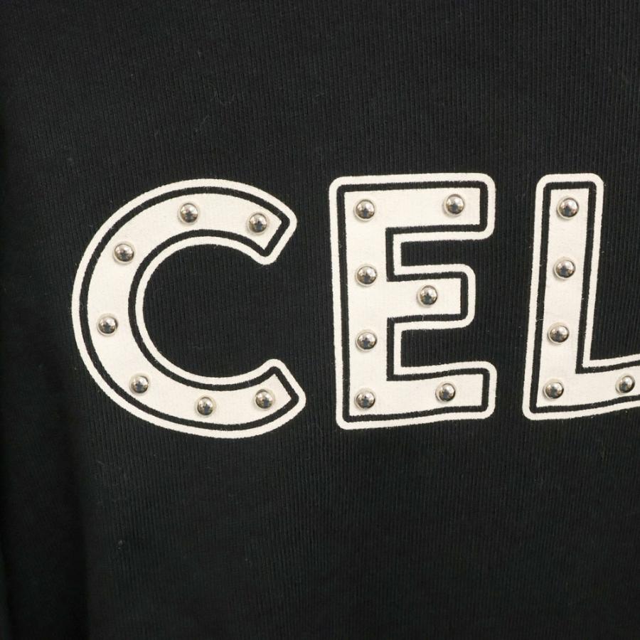 CELINE（セリーヌ） 21SS ロゴスタッズ コットン プルオーバーパーカー