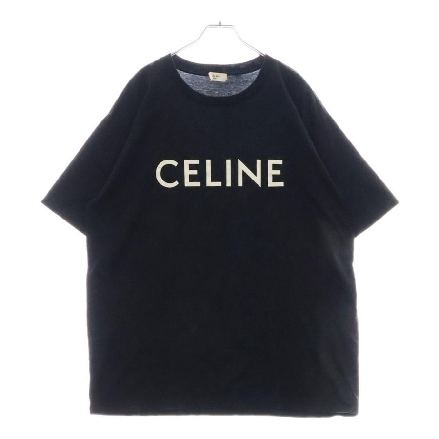 CELINE セリーヌ ルーズフィット ロゴTシャツ 半袖カットソー ブラック 