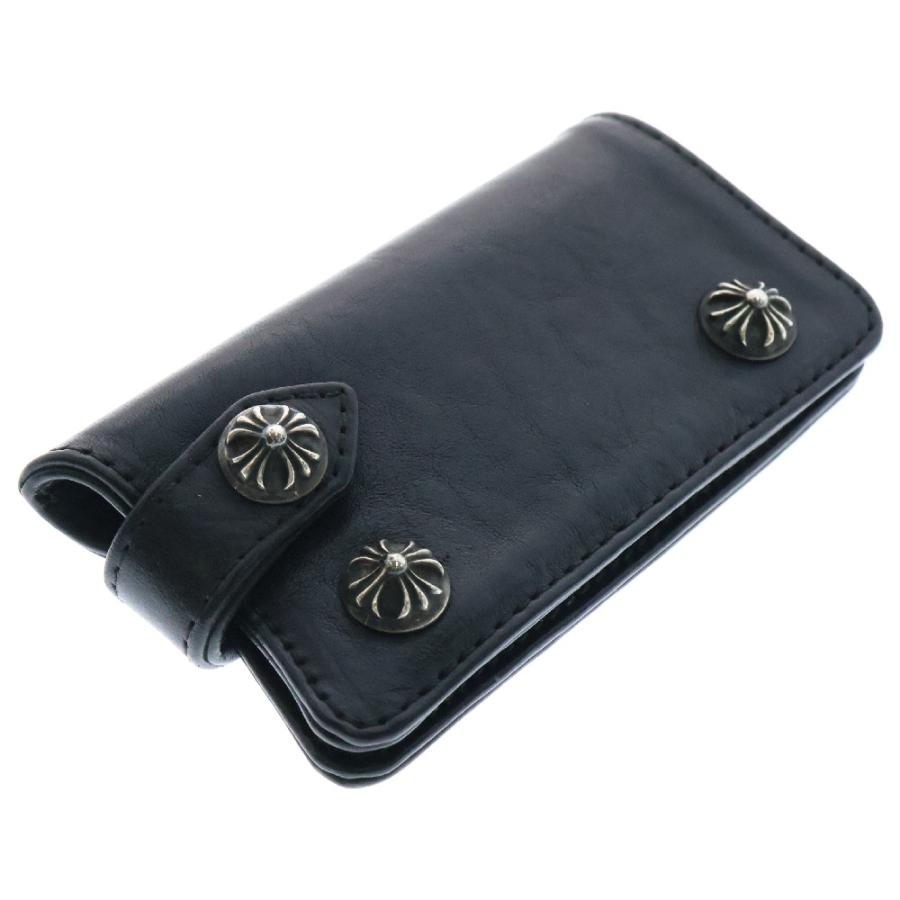 CHROME HEARTS クロムハーツ　クロスボールボタン　レザーキーケース CHROME HEARTS クロムハーツ KEY CASE クロスボールボタンレザー