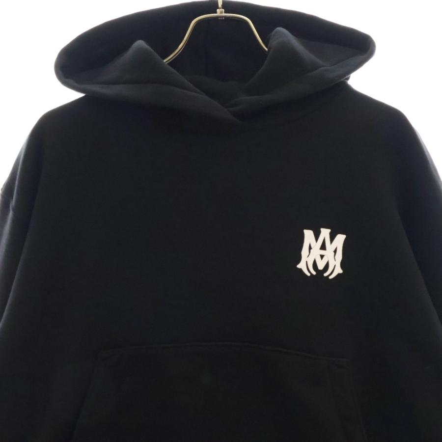 レディース AMIRI アミリ 新品 MA ロゴ パーカー Sサイズ ブラック AMIRI（アミリ） 両面ラバープリント プルオーバーパーカー ブラック