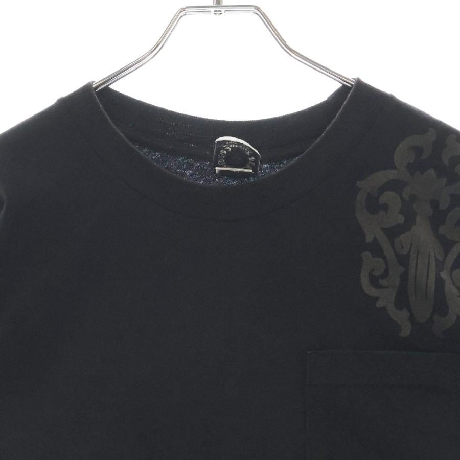 クロムハーツ 半袖Tシャツ オールドネック ダブルCH クロスプリント ブラック クロムハーツ 半袖Tシャツ オールドネック ダブルCH クロスプリント