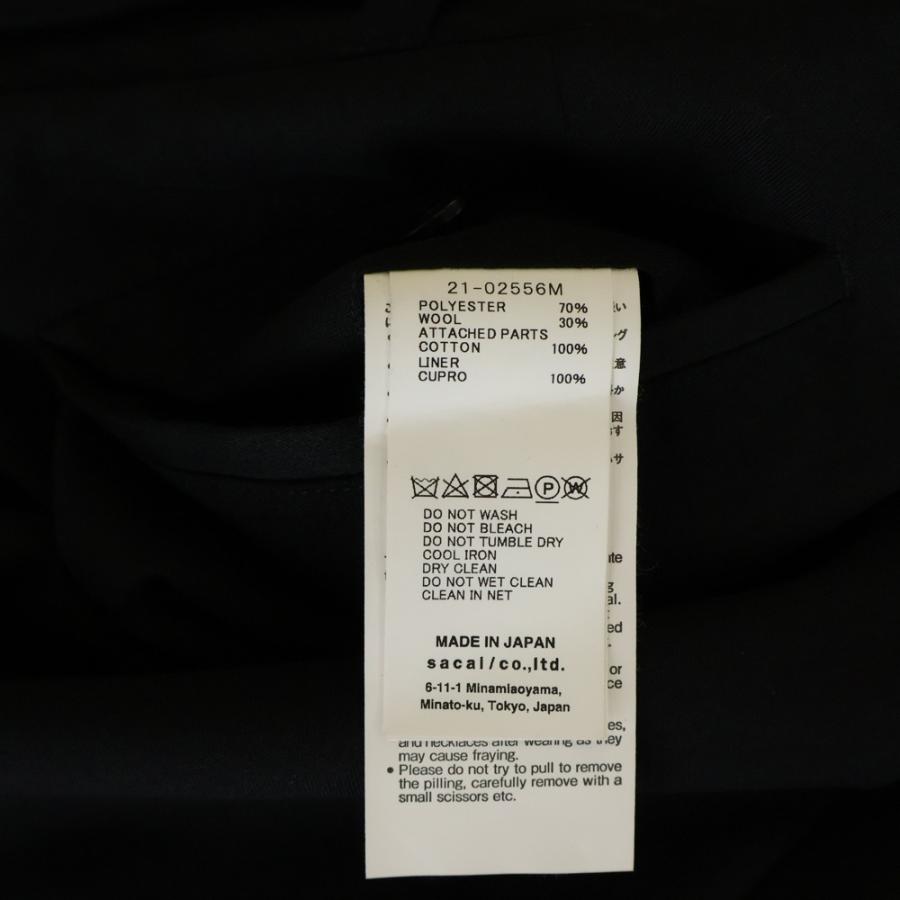 sacai（サカイ） 21AW SUITING PANTS スーチング ベルテッド タック