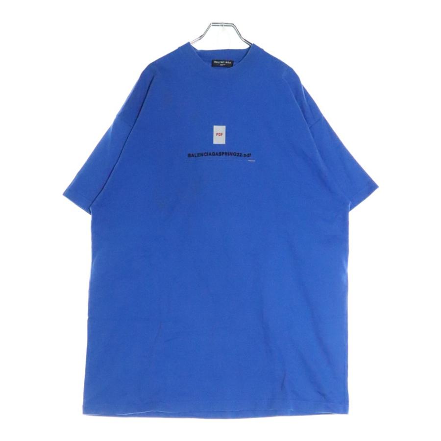 BALENCIAGA バレンシアガ 22SS PDFロゴ刺繍 オーバーサイズ半袖T