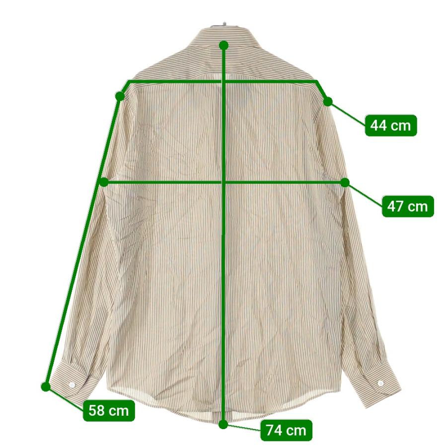 CELINE（セリーヌ） ストライプ柄 長袖シャツ ブラウン 2C028 1041