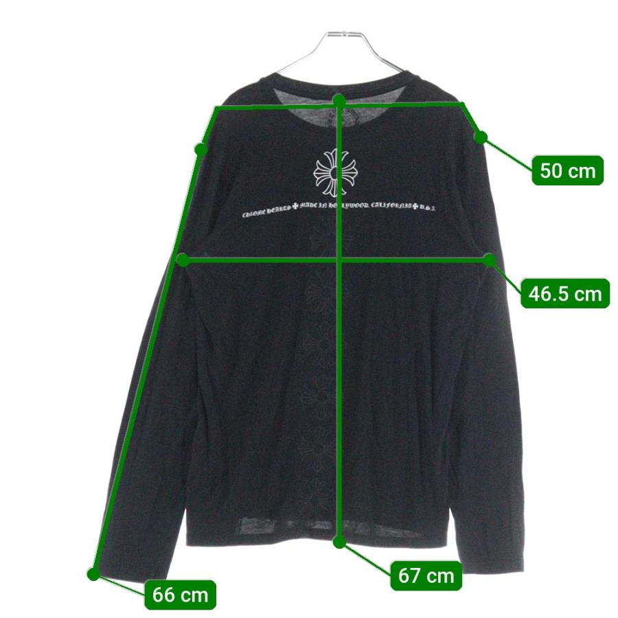 CHROME HEARTS 長袖Tシャツ ブラック クロムハーツロングTシャツホースシューブラック|クロムハーツ通販専門