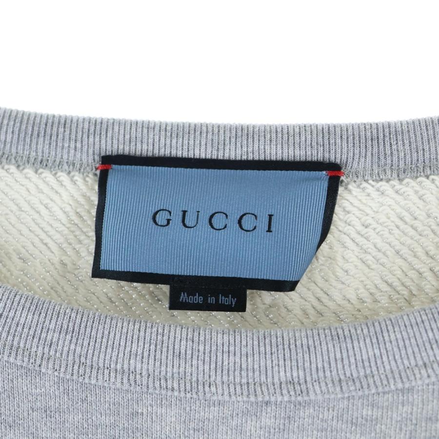 GUCCI グッチ シェリーライン クルーネック 長袖スウェット トレーナー グレー 559857 X3013 GUCCI（グッチ） シェリーライン クルーネック 長袖スウェット