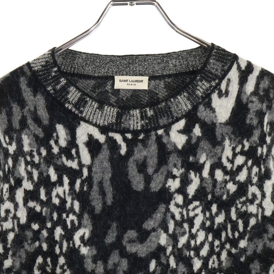 SAINT LAURENT ヒョウ柄ニット Saint Laurent Hedi Slimane FW15 Leopard Babycat Wool Sweater Knit