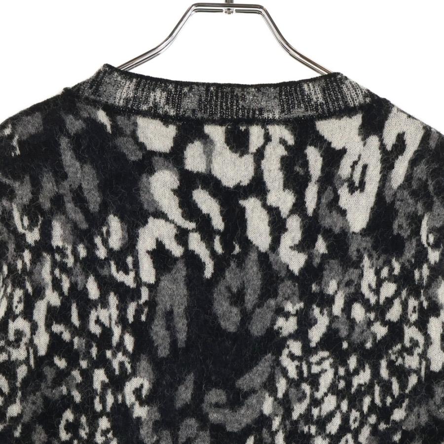 イヴサンローラン 美品 レオパード ニット セーター YSL ロゴ 半袖 M SAINT LAURENT PARIS サンローランパリ レオパードニット クルーネック