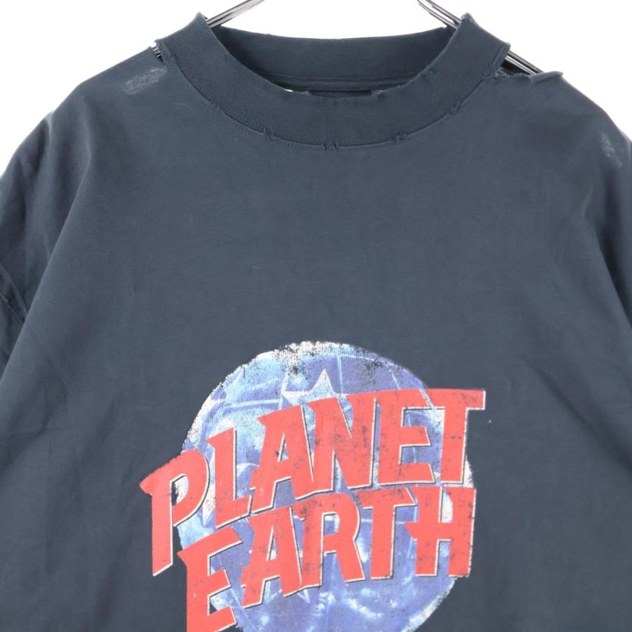 BALENCIAGA PRANET EARTH ダメージ加工 Tシャツ BALENCIAGA PRANET EARTH ダメージ加工 Tシャツ BALENCIAGA