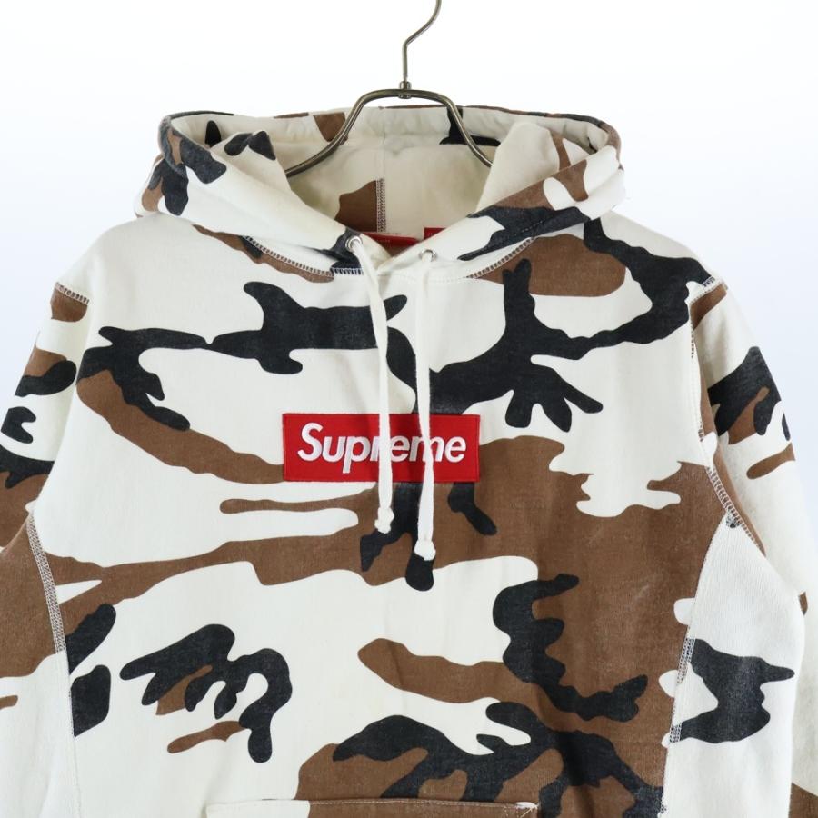 SUPREME シュプリーム 16AW Box Logo Hooded Sweatshirt カモ柄 ボックスロゴ スウェット プルオーバーパーカー ホワイト
