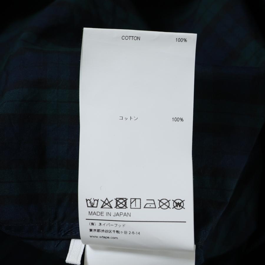 WTAPS（ダブルタップス） 25SS チェック ロングスリーブコットンシャツ