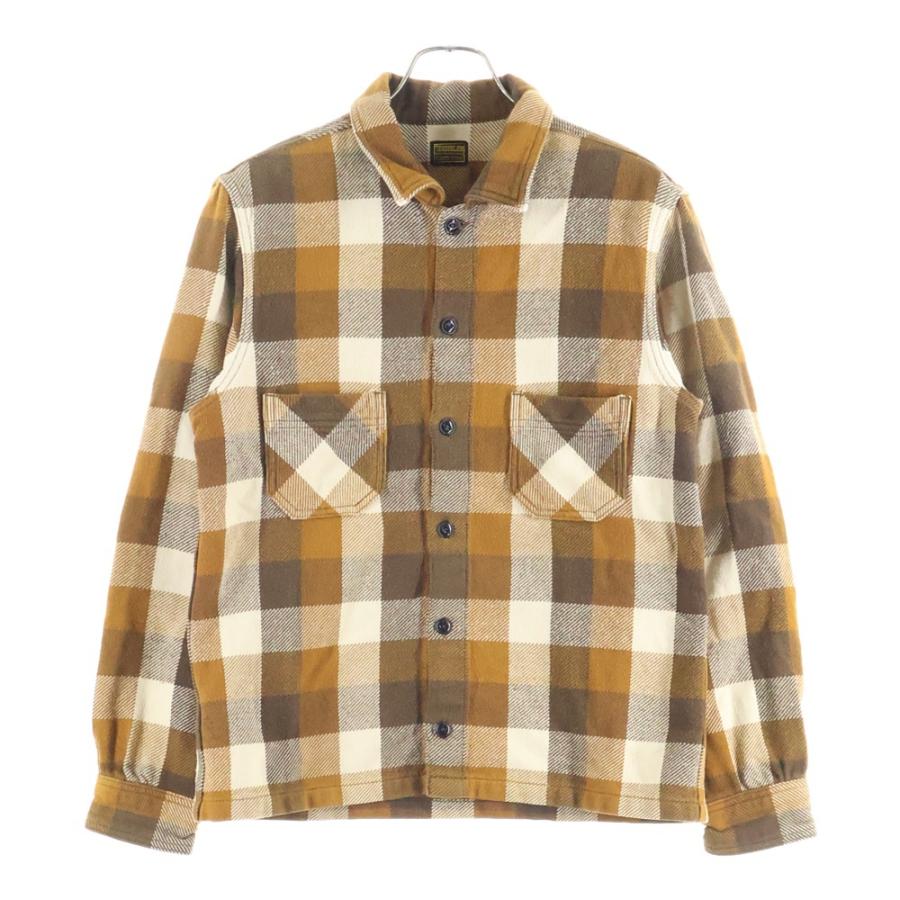ブラウン　チェック　tenderloin テンダーロイン TENDERLOIN（テンダーロイン） チェック フランエル 長袖シャツ