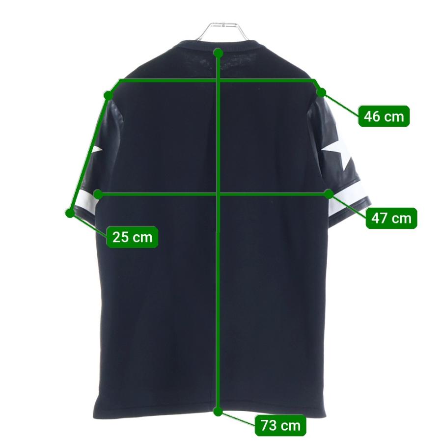 GIVENCHY（ジバンシィ） 17SS スタープリントレザー切り替えTシャツ
