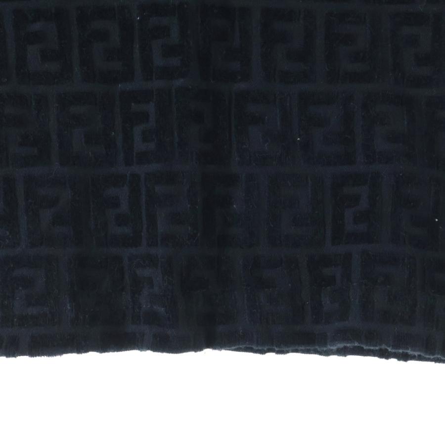 Fendi 半袖ポロシャツ ブラック　ズッカ柄 美品】FENDI フェンディ ポロシャツ ズッカ柄 ブラック M位 シースルーぽい