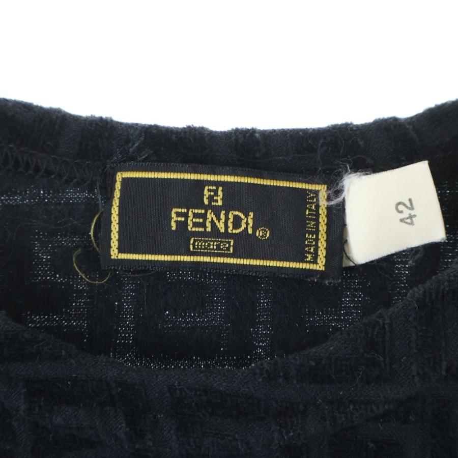 FENDI（フェンディ） ズッカ柄 ショート丈 クルーネック 半袖Tシャツ