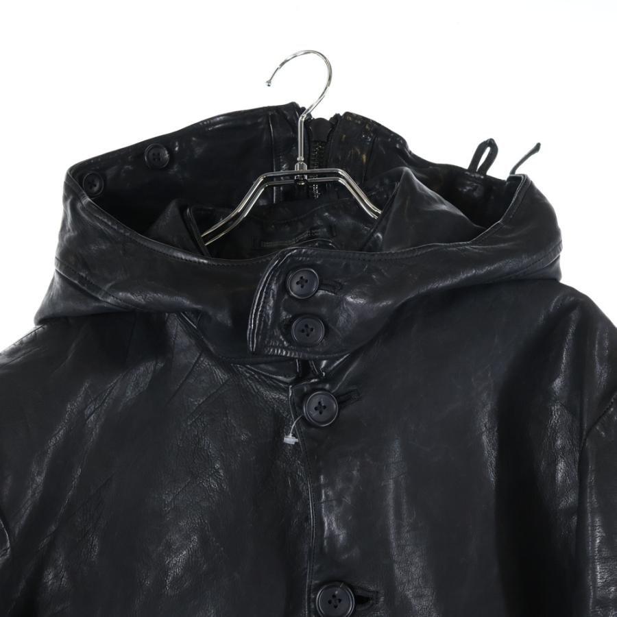 カウレザージャケット　ヨウジヤマモトプールオム Yohji Yamamoto POUR HOMME - ヨウジヤマモトプールオム 24AW HO-Y04