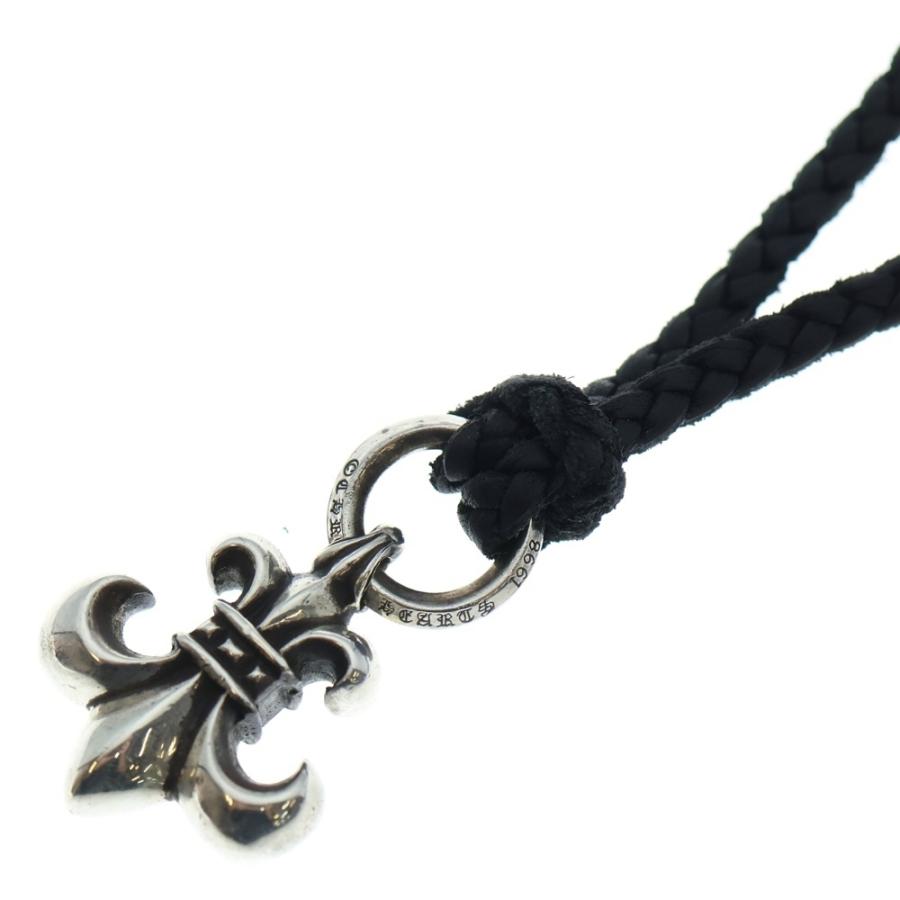 クロムハーツ BS FLUER/BSフレアペンダント シルバーネックレストップ シルバー925 フレア withベイル ペーパーチェーン クロムハーツBS