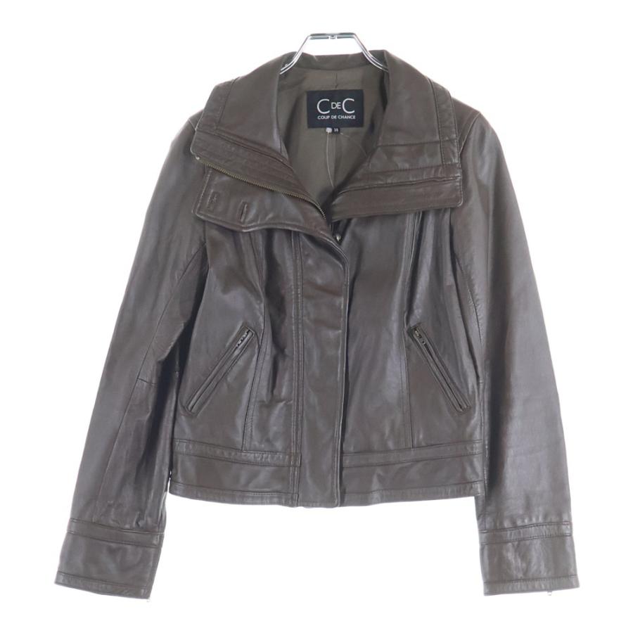 タグ付き新品 C DE C COUP DE CHANCE ラムレザージャケットM