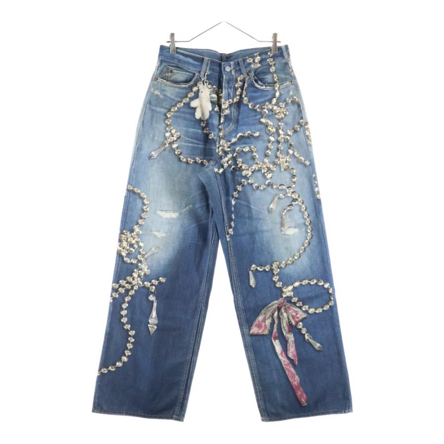 未使用級✨アクネストゥディオス 3Dプリント ルーズフィットジーンズ ホワイト Acne studios アクネステュディオスLoose fit jeans