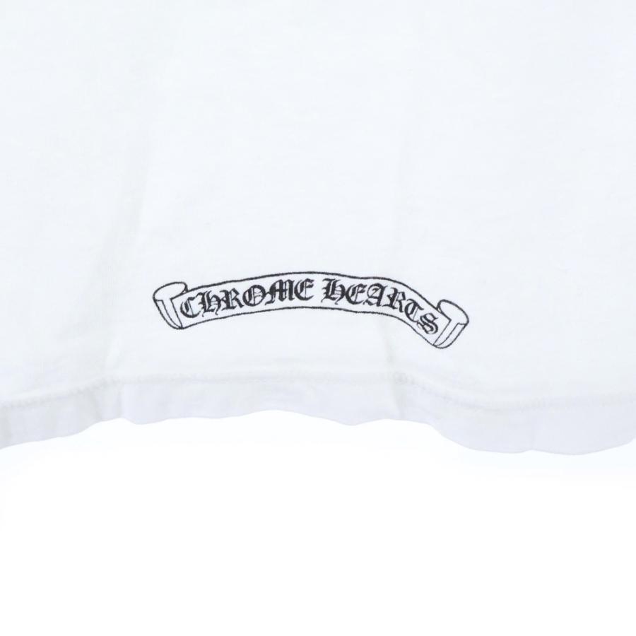 CHROME HEARTS クロムハーツ LS HNLY ヘンリーネック 半袖Tシャツ サイズL クロスボールボタン アイボリー CH刺繍 美品 中古 4b012946 CHROME HEARTS（クロムハーツ） ヘンリーネック クロスボールボタン