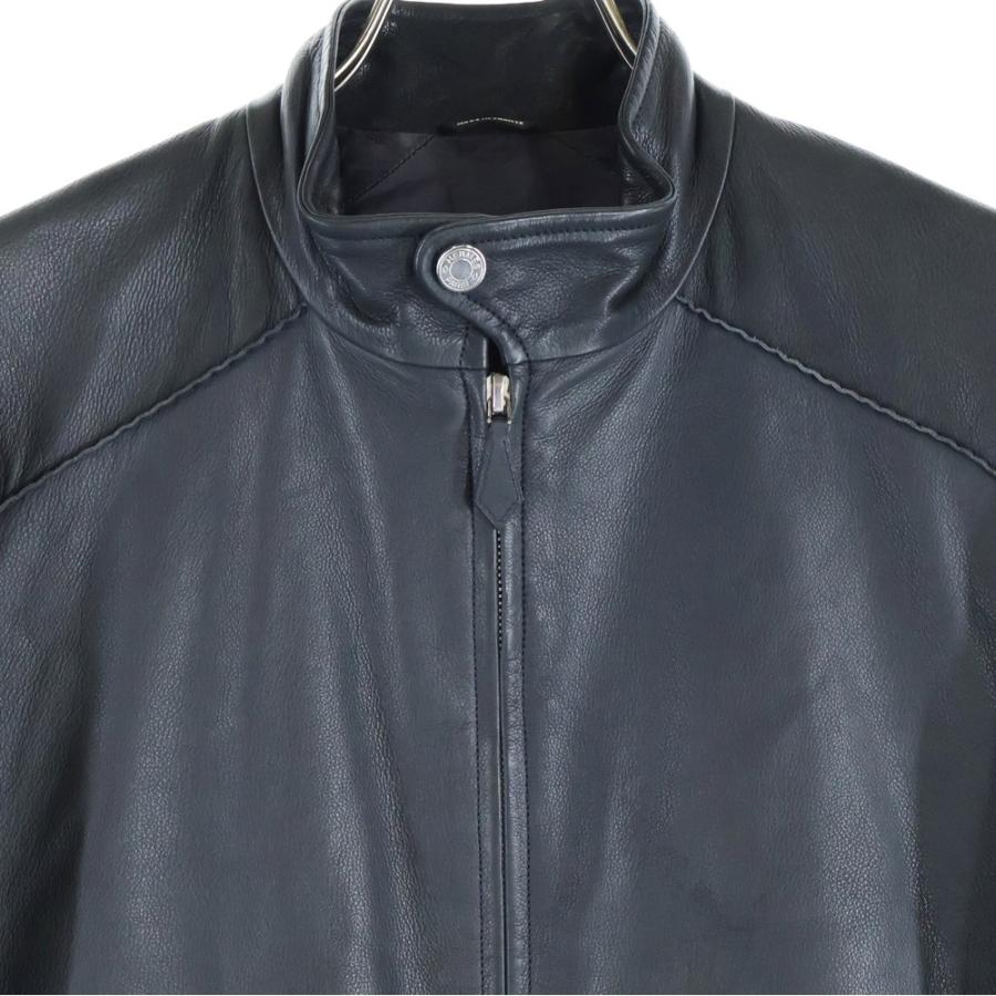 HERMES（エルメス） ネックボタン カウレザー シングル ライダース