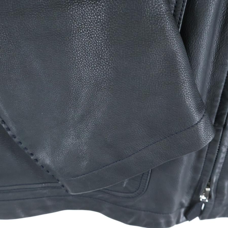 HERMES（エルメス） ネックボタン カウレザー シングル ライダース