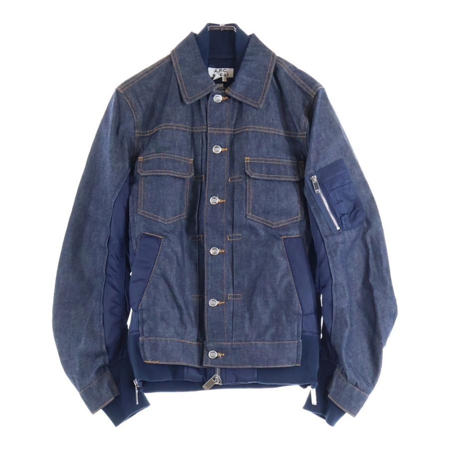 sacai apc デニム ジャケット21-0293S サイズ1 XS sacai（サカイ） ×A.P.C アーペーセー ドッキング デニムジャケット