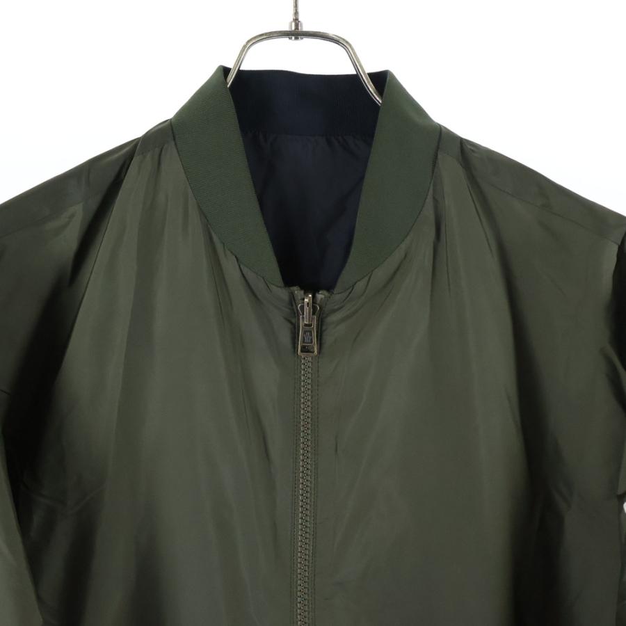 モンクレール 袖ワッペン付き ナイロンジャケットカーキ 1/M MONCLER（モンクレール） 袖ロゴワッペン付き ナイロン ジップアップ