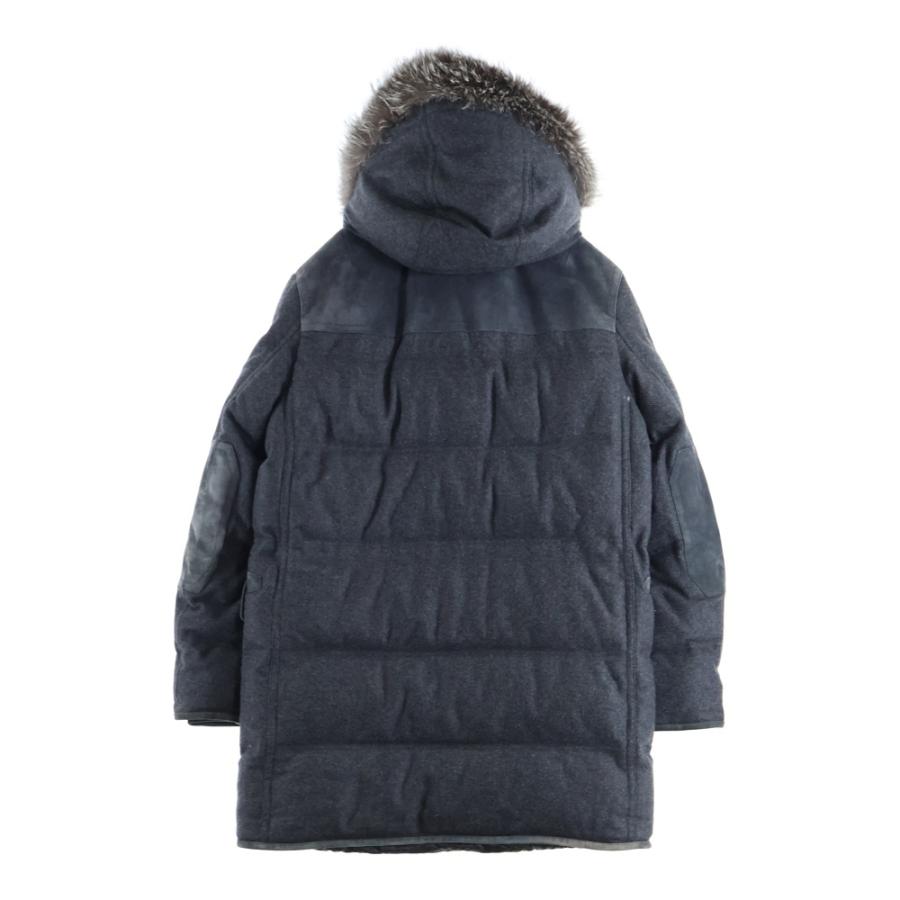 Brioni ブリオーニ LEATHER DOWN JACKET PUA1 ファー付きフード ダウン
