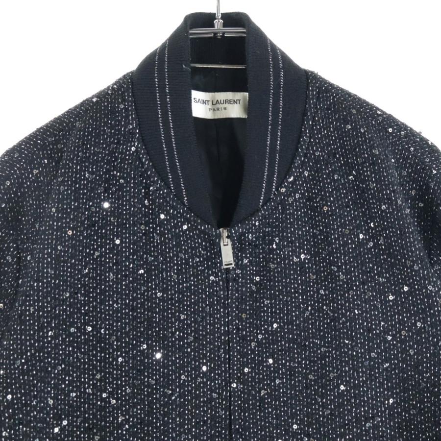 サンローランパリ 20SS Bomber Jacket スパンコール ジップアップ