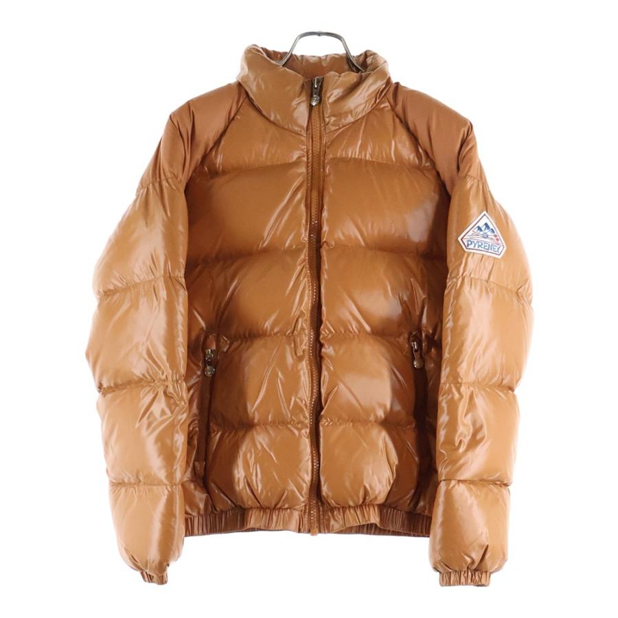PYRENEX ピレネックス Yannick ナイロン ロゴワッペン付き ダウンジャケット ブラウン W19PJ2 Pyrenex（ピレネックス） Yannick ナイロン ロゴワッペン付き ダウン