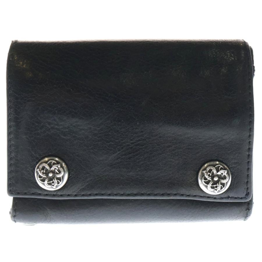 クロムハーツCHROME HEARTS ウォレット スリーフォールドケルティック CHROME HEARTS（クロムハーツ） 3FOLD 3フォールド ケルティックボタン