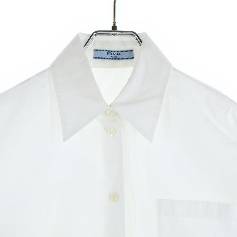 PRADA（プラダ） 21AW Nylon Arm Panel Triangle Logo Plate Shirt