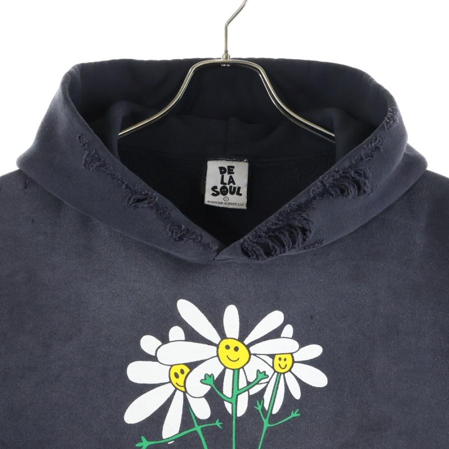 セントマイケル 25AW×DE LA SOUL DLS_HOODIE デラソウル ダメージ加工
