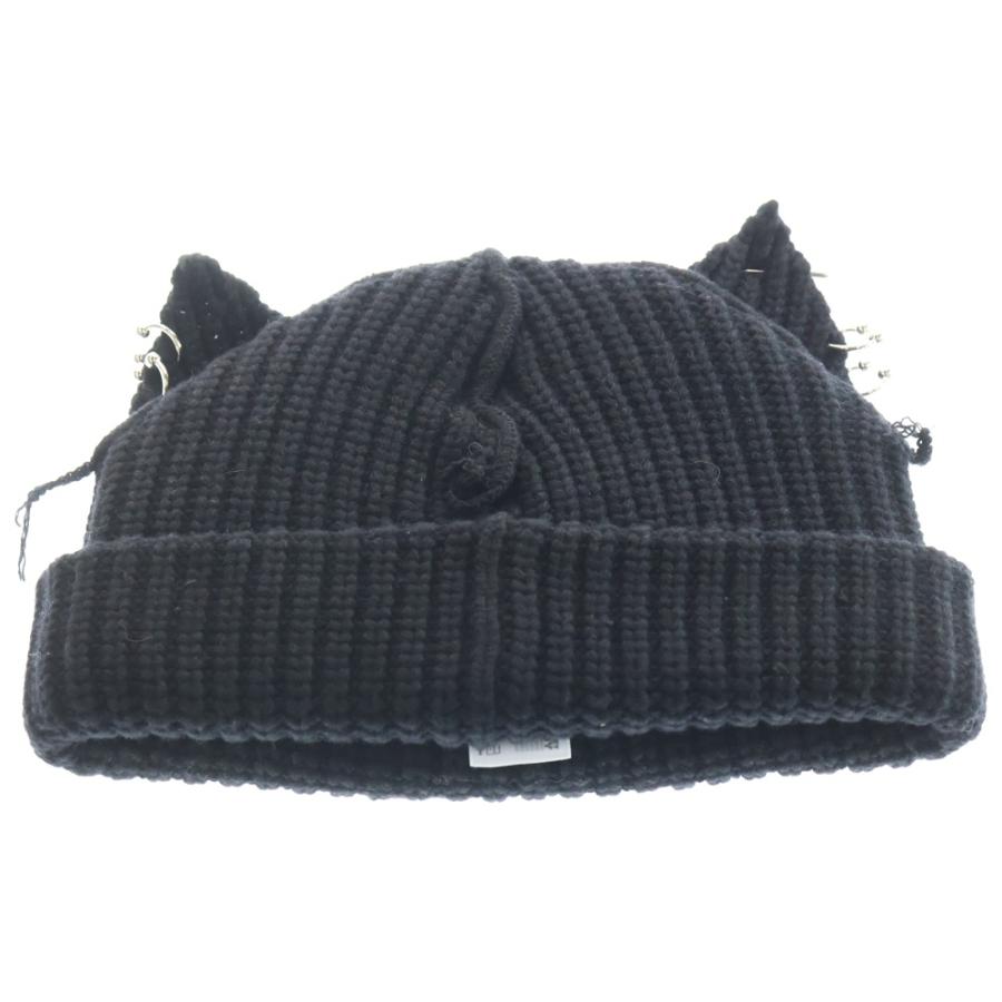 【正規品】LOVERBOY 耳付きニット帽 ブラック CHARLES JEFFREY LOVERBOY（チャールズジェフリーラバーボーイ