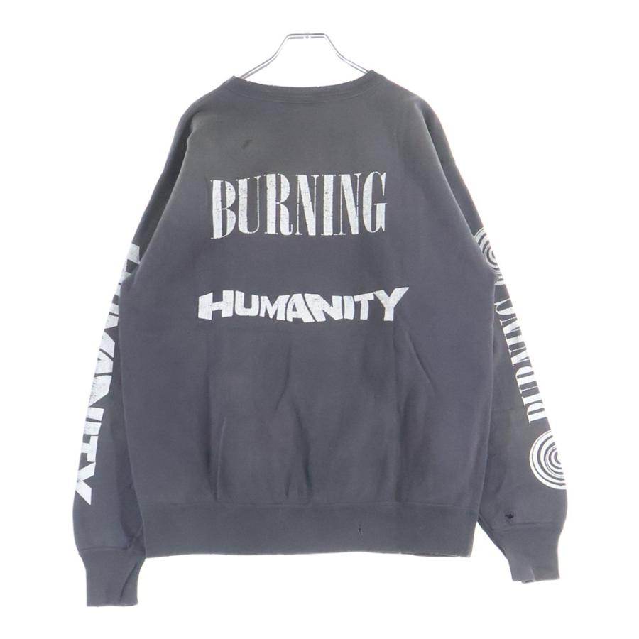 SAINT MICHAEL セントマイケル 23AW Crew Sweat Burning クルーネック