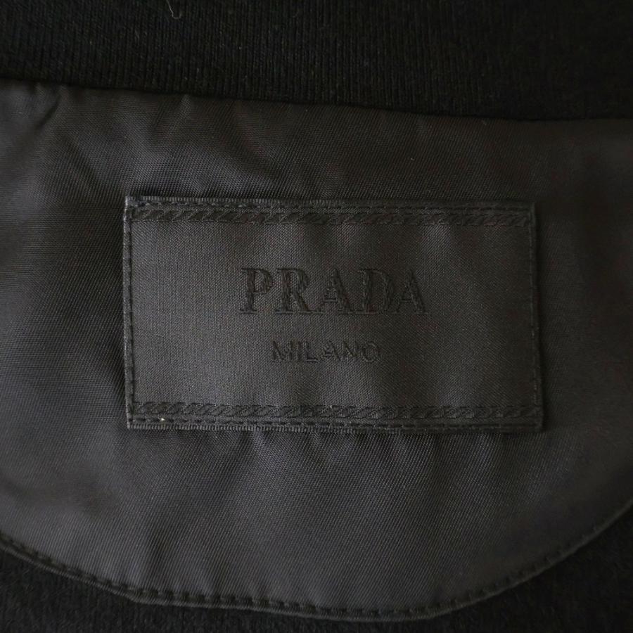 PRADA プラダ 24AW トライアングルロゴプレート付き スーパーファインウールカーディガン ジップアップニット ブラック UMG332 S000 1411_5