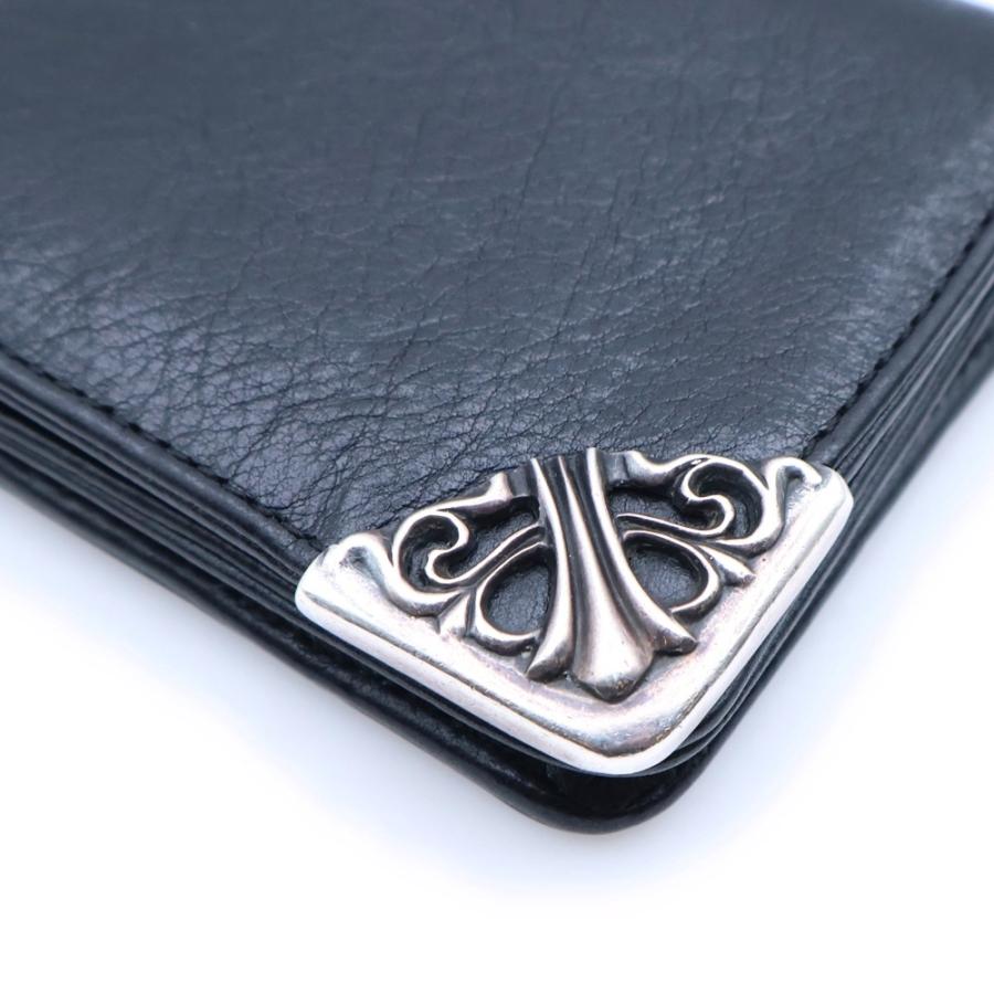 クロムハーツ  SMALL SNGL FLD TIPS/スモールシングルフォールド グロメット付きレザーカードケース メンズ CHROME HEARTS（クロムハーツ） LNG SNGL FLD TIPS シングルフォールド