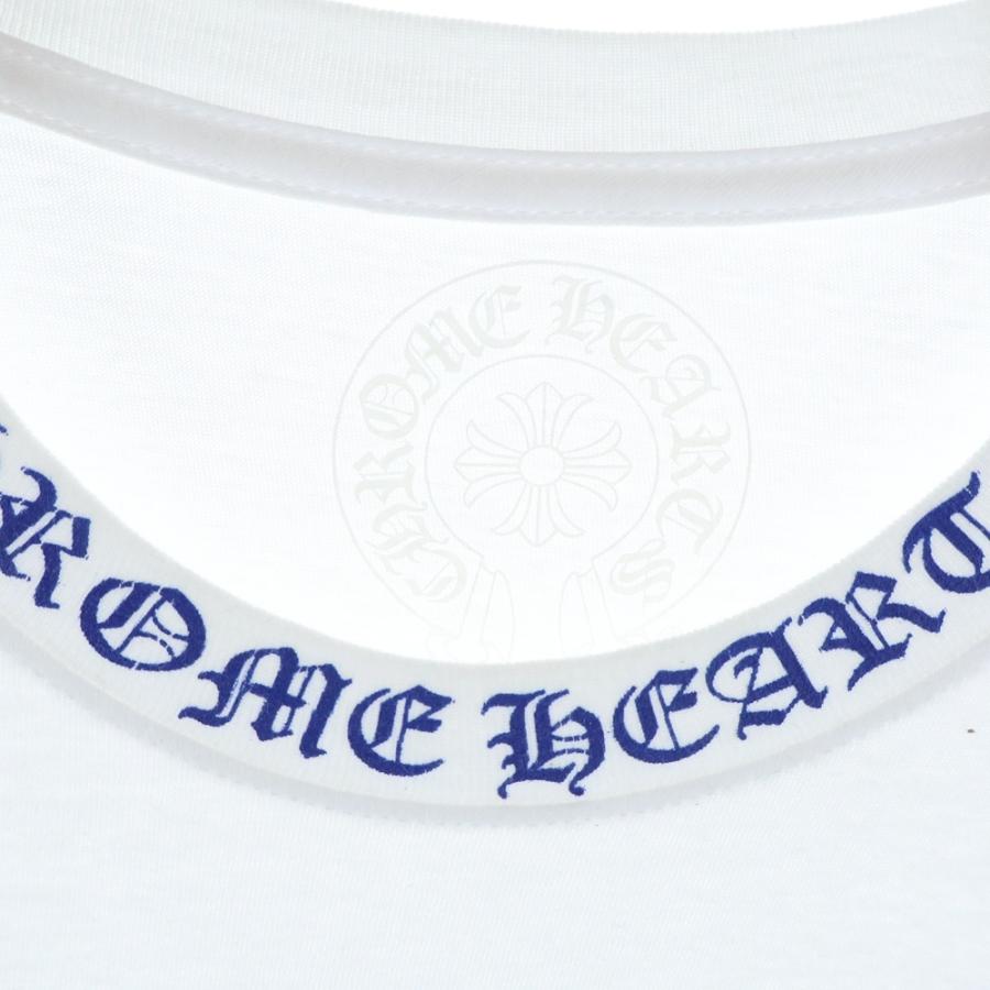 【中古】クロムハーツ ネックロゴプリント Tシャツ S 白 パープルロゴ CHROME HEARTS（クロムハーツ） NECK LOGO S/S TEE ネックロゴプリント