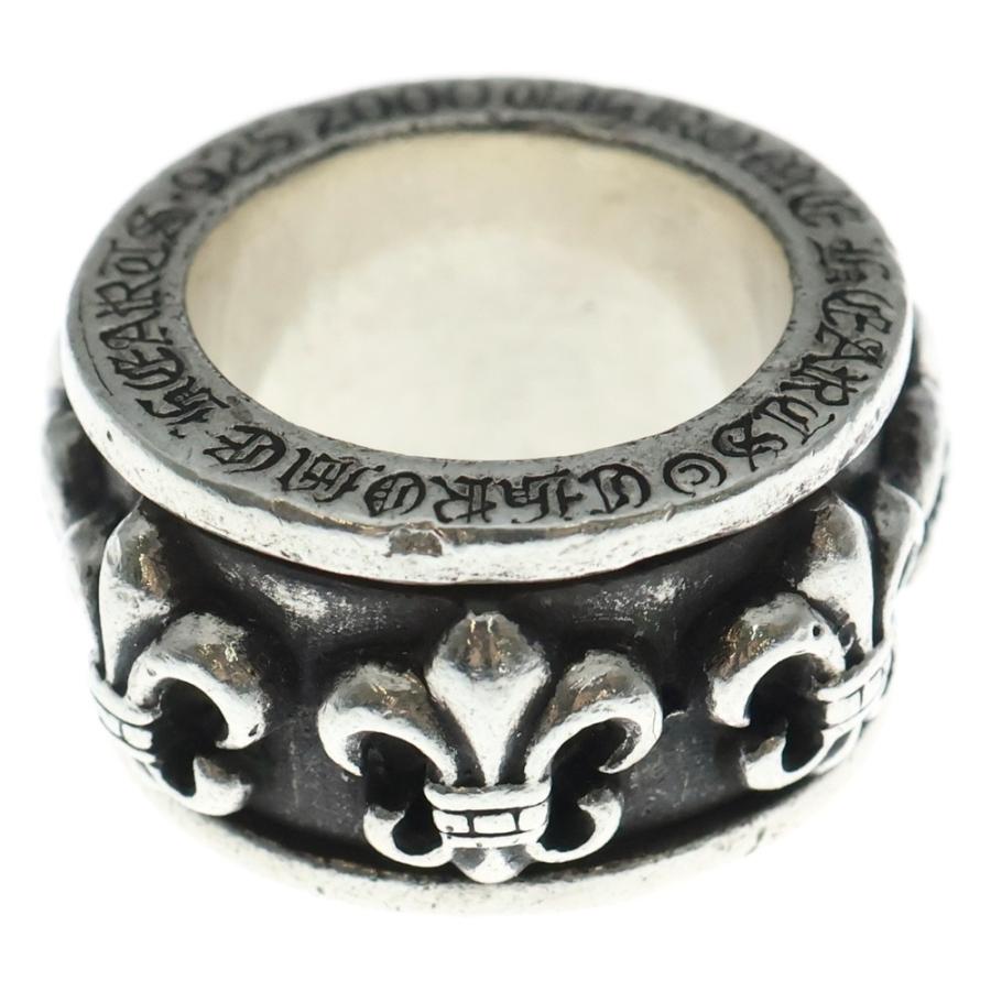 クロムハーツ NTFL フレアモチーフ/シルバーリング メンズ 14号 CHROME HEARTS（クロムハーツ） RING SPINNER BS FLUER スピナーBS
