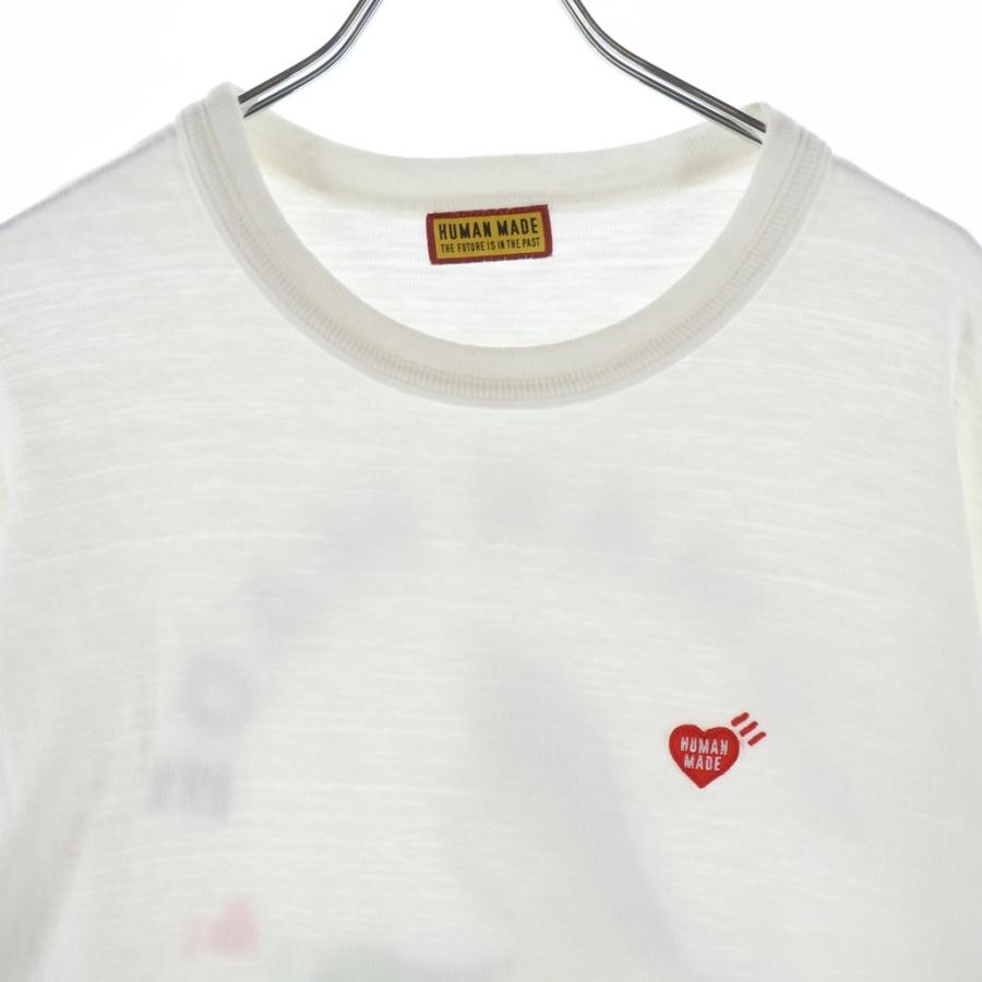『HUMAN MADE』 オックスフォード 白シャツ　ハートロゴ　刺繍　白　L HUMAN MADE（ヒューマンメード） ヒューマンメイド 23SS L/S Tee
