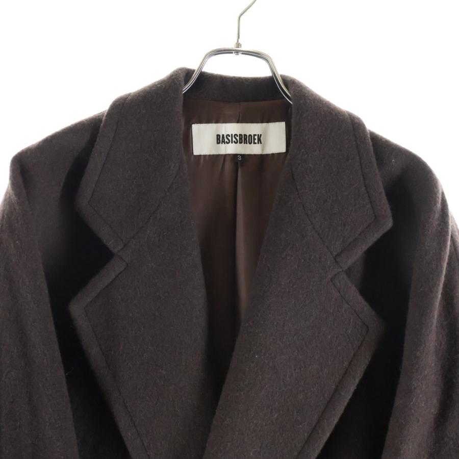 美品 BASISBROEK バージスブルック　チェスターコート ブラウン　ウール BASISBROEK（バージスブルック） バージズブルック ウール ロング