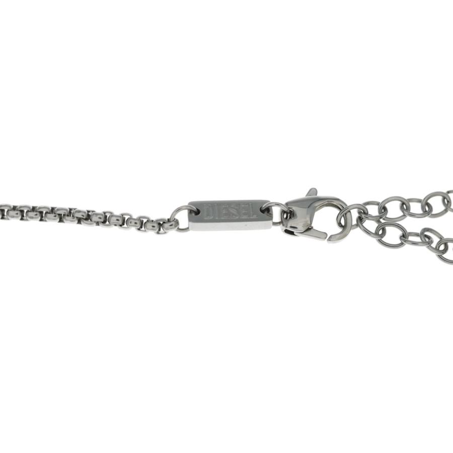 DIESEL（ディーゼル） ロゴ チェーンネックレス シルバー DX1491