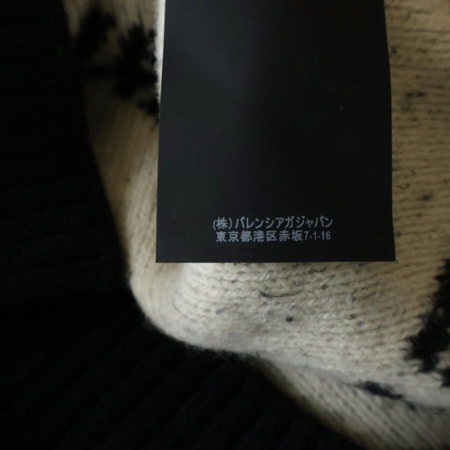 BALENCIAGA バレンシアガ ロゴ総柄 クルーネックニットセーター ブラック AK01 534418 BALENCIAGA（バレンシアガ） ロゴ総柄 クルーネックニットセーター