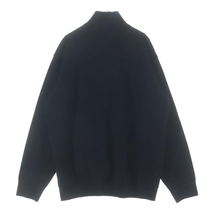PRADA プラダ 24AW トライアングルロゴプレート付き スーパーファインウールカーディガン ジップアップニット ブラック UMG332 S000 1411