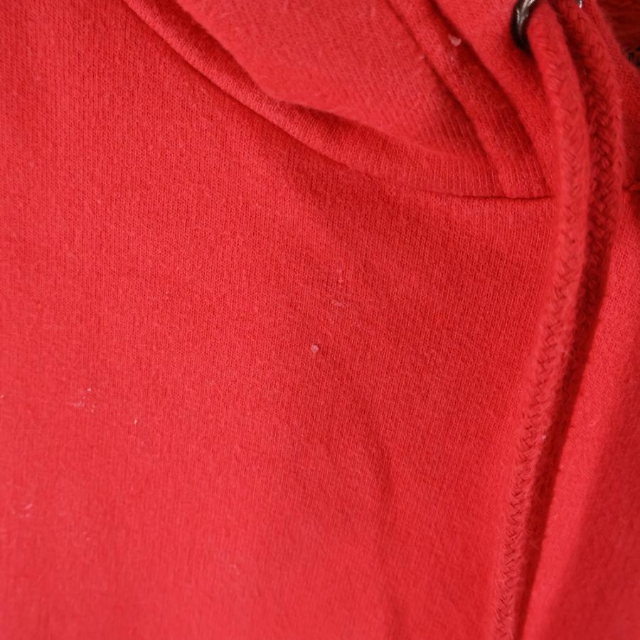 クロムハーツ SWTSHRT PLVR バックスクロールラベルプリント アームプリント スウェットプルオーバーパーカー フーディー レッド_4